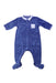 A Blue Onesies from Petit Bateau in size 3-6M for boy. (Front View)