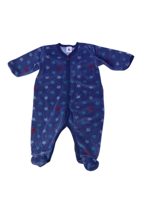 A Navy Onesies from Petit Bateau in size 3-6M for boy. (Front View)