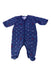 A Navy Onesies from Petit Bateau in size 3-6M for boy. (Front View)