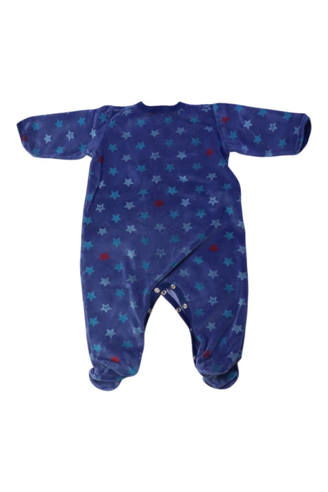 A Navy Onesies from Petit Bateau in size 3-6M for boy. (Back View)