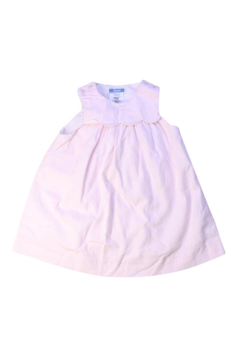 A Pink Sleeveless Dresses from Jacadi in size 6-12M for girl. (Front View)