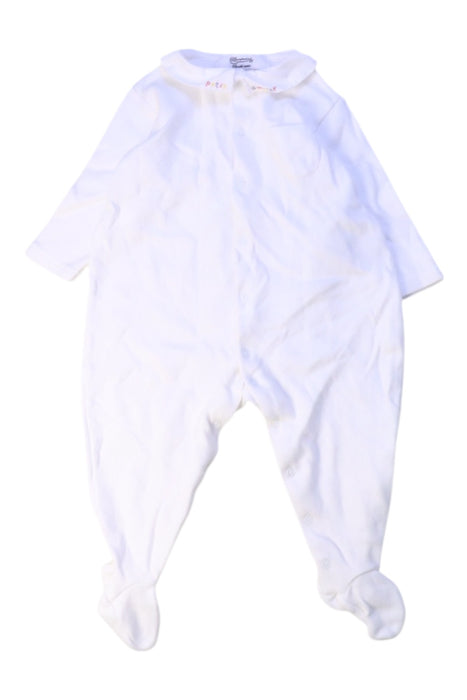 A White Onesies from Bonpoint in size 3-6M for girl. (Front View)