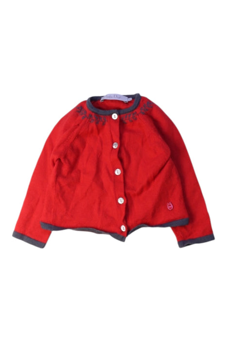 A Red Cardigans from Dior in size 6-12M for girl. (Front View)