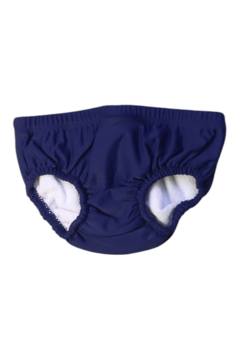 A Navy Swim Diapers from Bébé by Minihaha in size 6-12M for boy. (Front View)