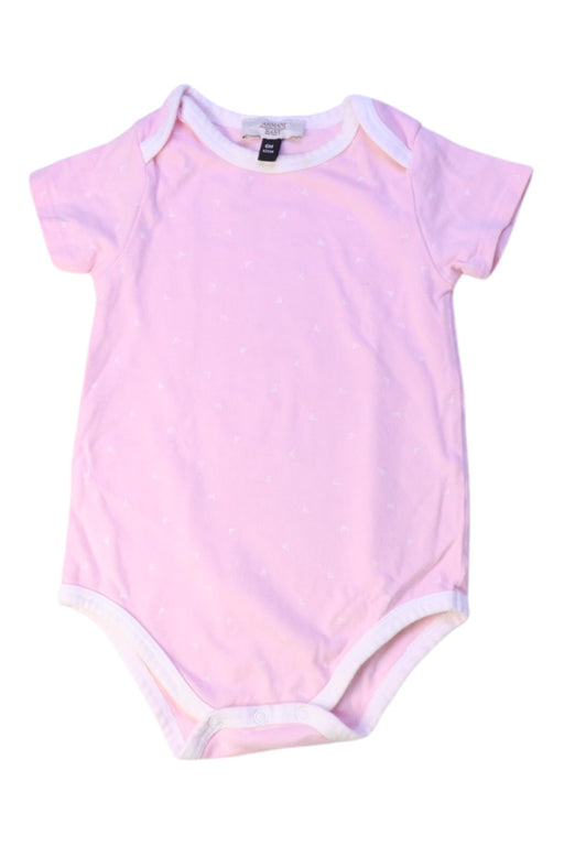 A Pink Short Sleeve Bodysuits from Armani in size 3-6M for girl. (Front View)