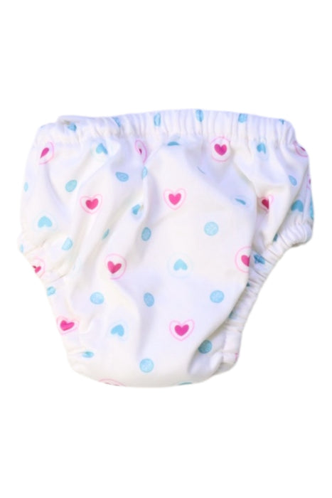 A White Swim Diapers from Charlie Banana in size 3-6M for girl. (Back View)
