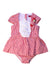 A Red Short Sleeve Rompers from Nicholas & Bears in size 6-12M for girl. (Front View)