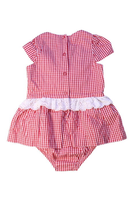 A Red Short Sleeve Rompers from Nicholas & Bears in size 6-12M for girl. (Back View)