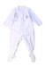 A White Onesies from Chicco in size 6-12M for neutral. (Front View)