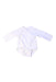 A White Long Sleeve Bodysuits from Mides in size 0-3M for girl. (Front View)