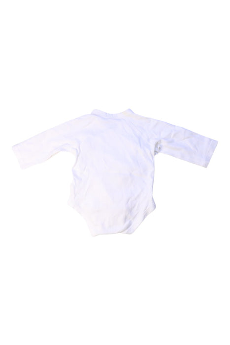 A White Long Sleeve Bodysuits from Mides in size 0-3M for girl. (Back View)