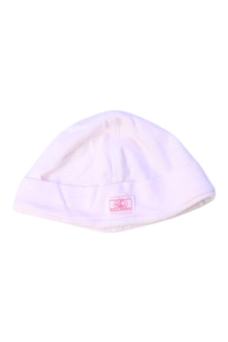A White Beanies from Petit Bateau in size 3-6M for girl. (Front View)