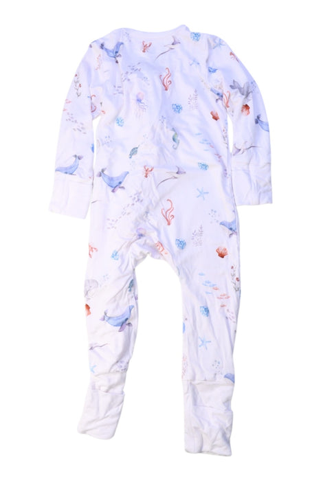 A White Onesies from Malabar Baby in size 0-3M for boy. (Back View)