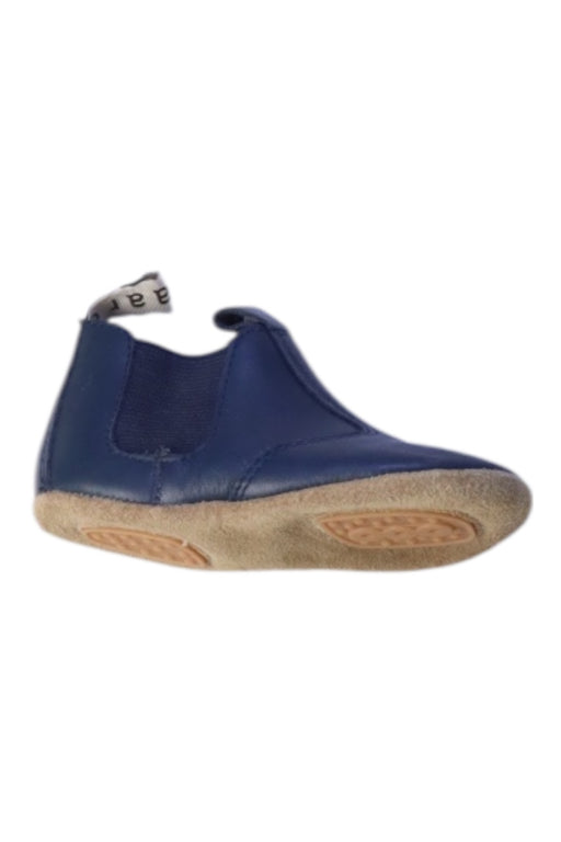 A Navy Booties from Bisgaard in size 12-18M for boy. (Front View)