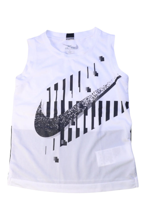 A White Sleeveless T Shirts from Nike in size 6T for boy. (Front View)
