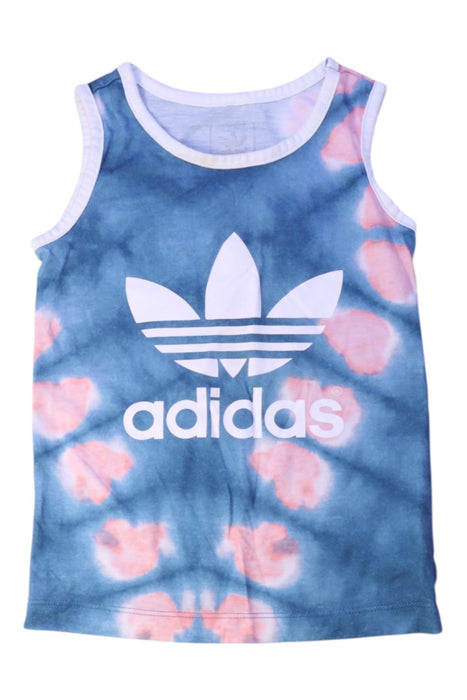 A Blue Sleeveless T Shirts from Adidas in size 3T for neutral. (Front View)