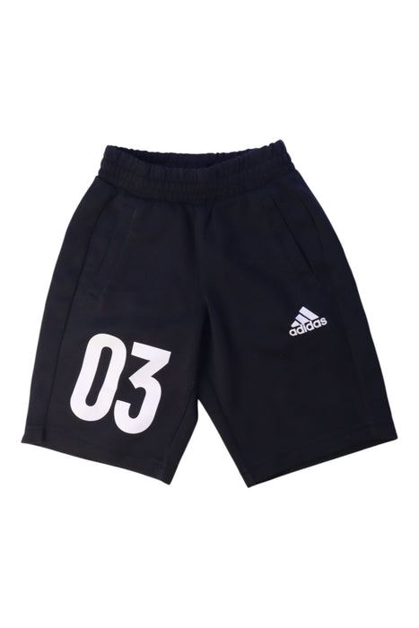 A Black Shorts from Adidas in size 4T for neutral. (Front View)
