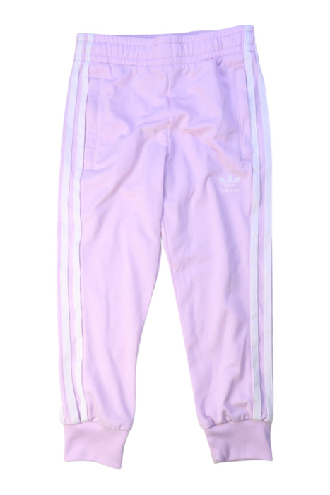 A Pink Sweatpants from Adidas in size 4T for girl. (Front View)