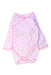 A Pink Long Sleeve Bodysuits from Petit Bateau in size 3-6M for girl. (Front View)