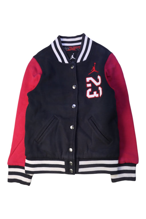 A Black Lightweight Jackets from Air Jordan in size 10Y for boy. (Front View)
