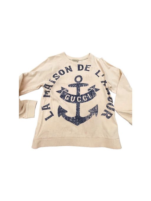 A Beige Crewneck Sweatshirts from Gucci in size 12Y for neutral. (Front View)