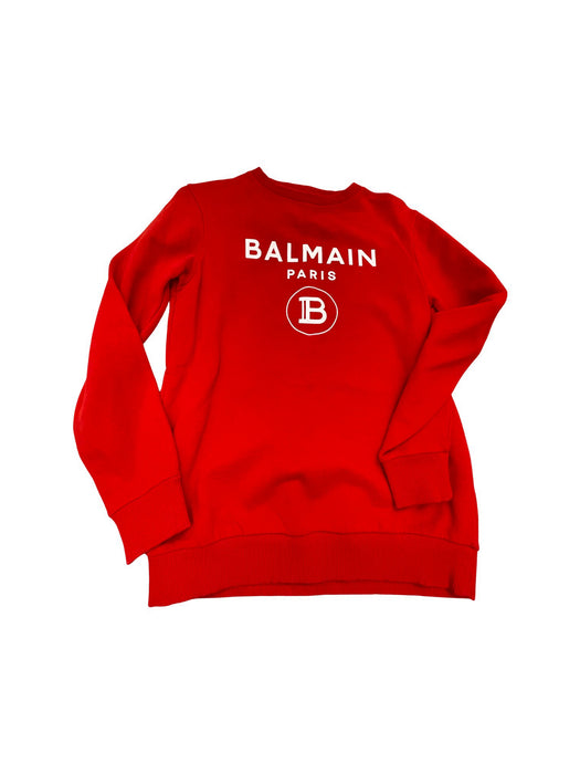 A Red Crewneck Sweatshirts from Balmain in size 12Y for neutral. (Front View)