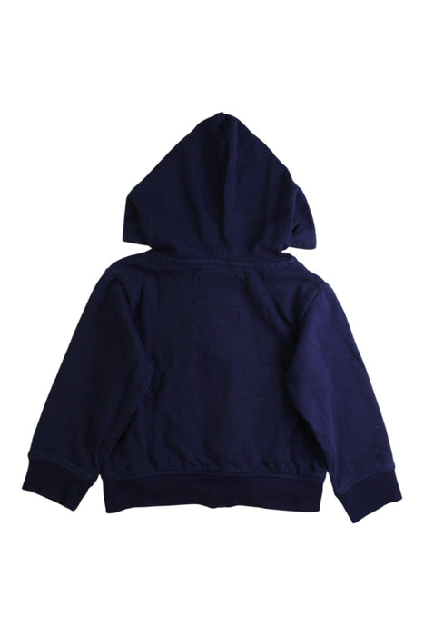 A Navy Zippered Sweatshirts from La Compagnie des Petits in size 2T for boy. (Back View)