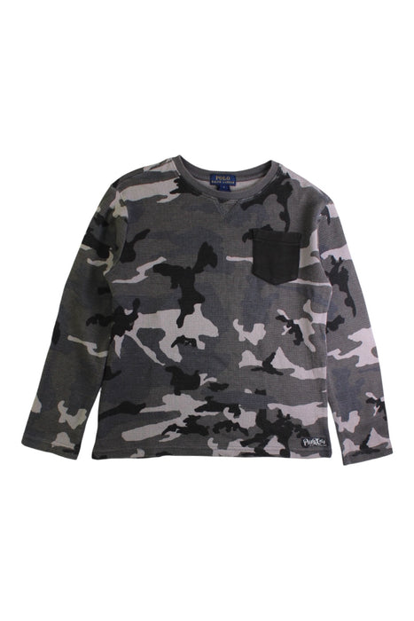 A Black Long Sleeve T Shirts from Polo Ralph Lauren in size 7Y for boy. (Front View)