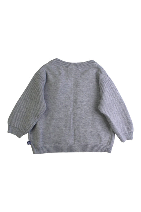 A Grey Cardigans from La Compagnie des Petits in size 3-6M for boy. (Back View)