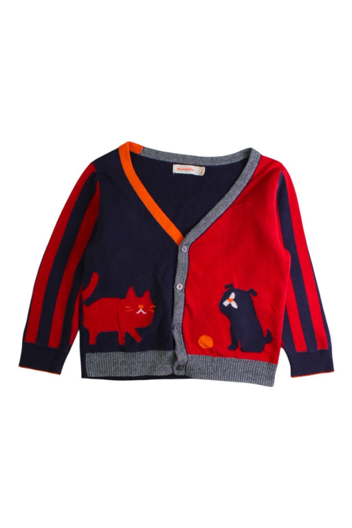 A Red Cardigans from Momonittu in size 2T for boy. (Front View)