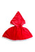 A Red Capes & Ponchos from Chickeeduck in size 2T for neutral. (Back View)