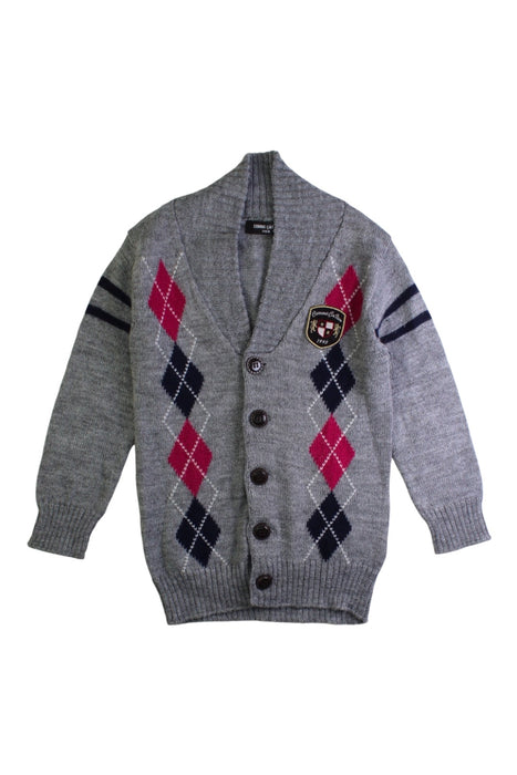 A Grey Cardigans from Comme Ca Ism in size 4T for boy. (Front View)