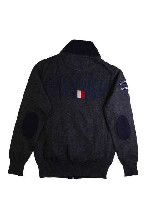 A Navy Lightweight Jackets from River Woods in size 10Y for boy. (Back View)