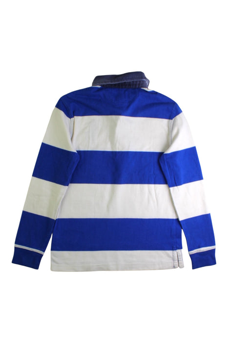 A Blue Long Sleeve Polos from Polo Ralph Lauren in size 7Y for boy. (Back View)