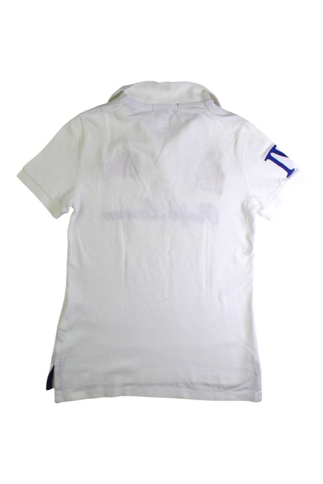 A White Short Sleeve Polos from Polo Ralph Lauren in size 6T for boy. (Back View)