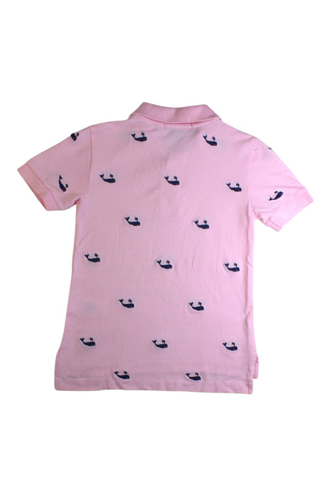 A Pink Short Sleeve Polos from Polo Ralph Lauren in size 4T for boy. (Back View)