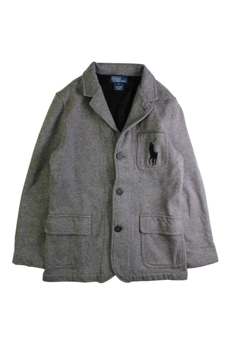 A Grey Blazers from Polo Ralph Lauren in size 7Y for boy. (Front View)