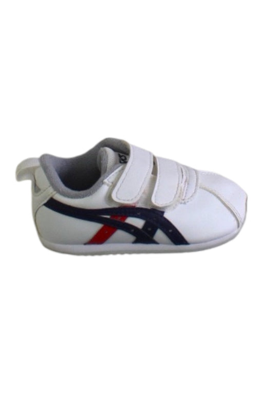 A White Sneakers from ASICS in size 12-18M for boy. (Front View)