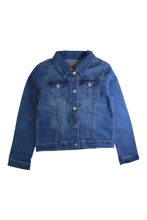 A Blue Lightweight Jackets from Levi's in size 10Y for girl. (Front View)