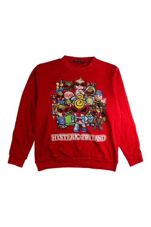 A Red Crewneck Sweatshirts from Hysteric Mini in size 7Y for girl. (Front View)