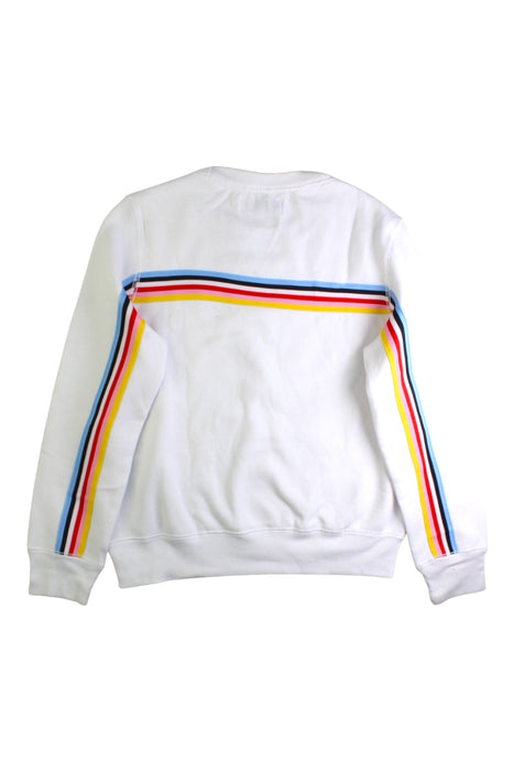 A White Crewneck Sweatshirts from Abercrombie & Fitch in size 9Y for girl. (Back View)