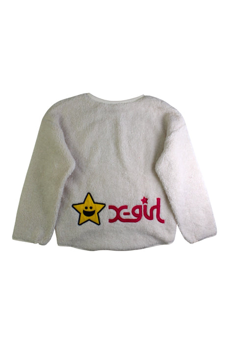 A White Crewneck Sweatshirts from X-girl in size 7Y for girl. (Back View)