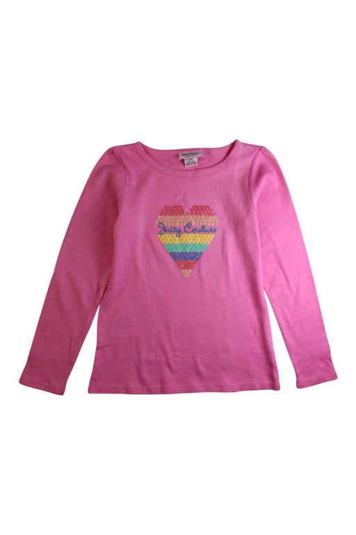 A Pink Long Sleeve Tops from Juicy Couture in size 8Y for girl. (Front View)