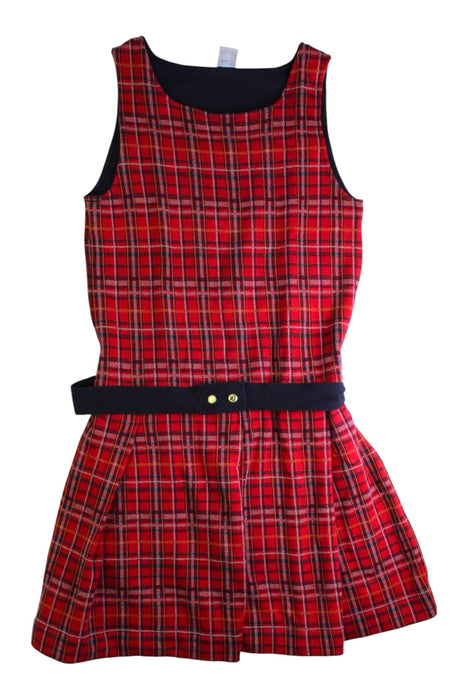 A Red Sleeveless Dresses from Petit Bateau in size 12Y for girl. (Front View)