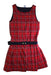 A Red Sleeveless Dresses from Petit Bateau in size 12Y for girl. (Front View)