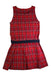 A Red Sleeveless Dresses from Petit Bateau in size 12Y for girl. (Back View)