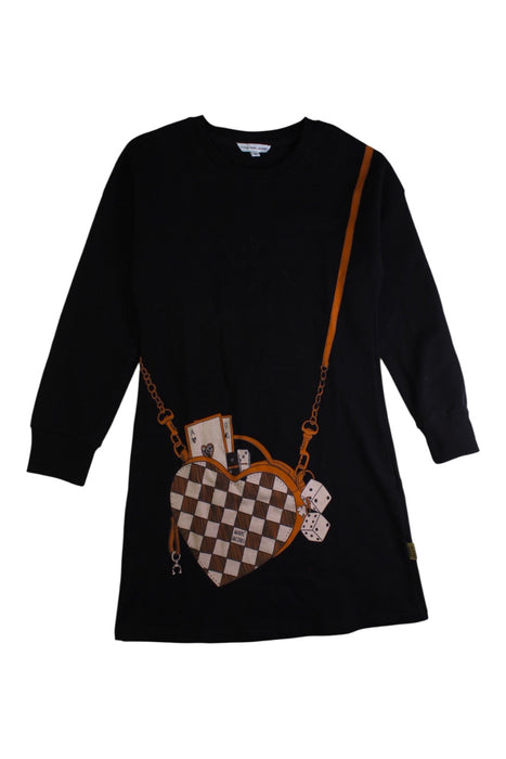 A Black Long Sleeve Dresses from Little Marc Jacobs in size 8Y for girl. (Front View)
