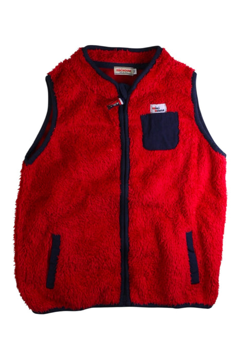 A Red Outerwear Vests from Miki House in size 10Y for boy. (Front View)