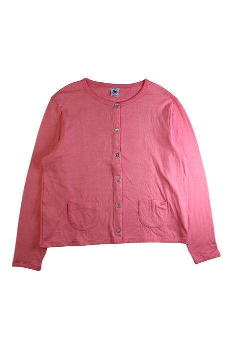 A Pink Cardigans from Petit Bateau in size 12Y for girl. (Front View)
