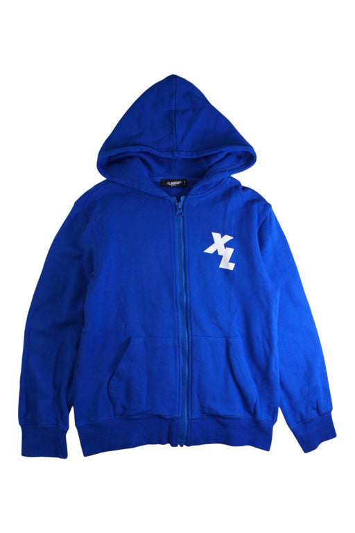 A Blue Zippered Sweatshirts from XLARGE Kids in size 10Y for boy. (Front View)